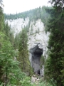 A barlangbejárat felülről
